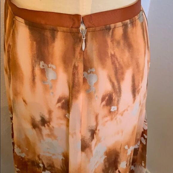 Ombre Floral Neutral Tone A Line Skirt Size 4 A16 - Picture 6 of 8